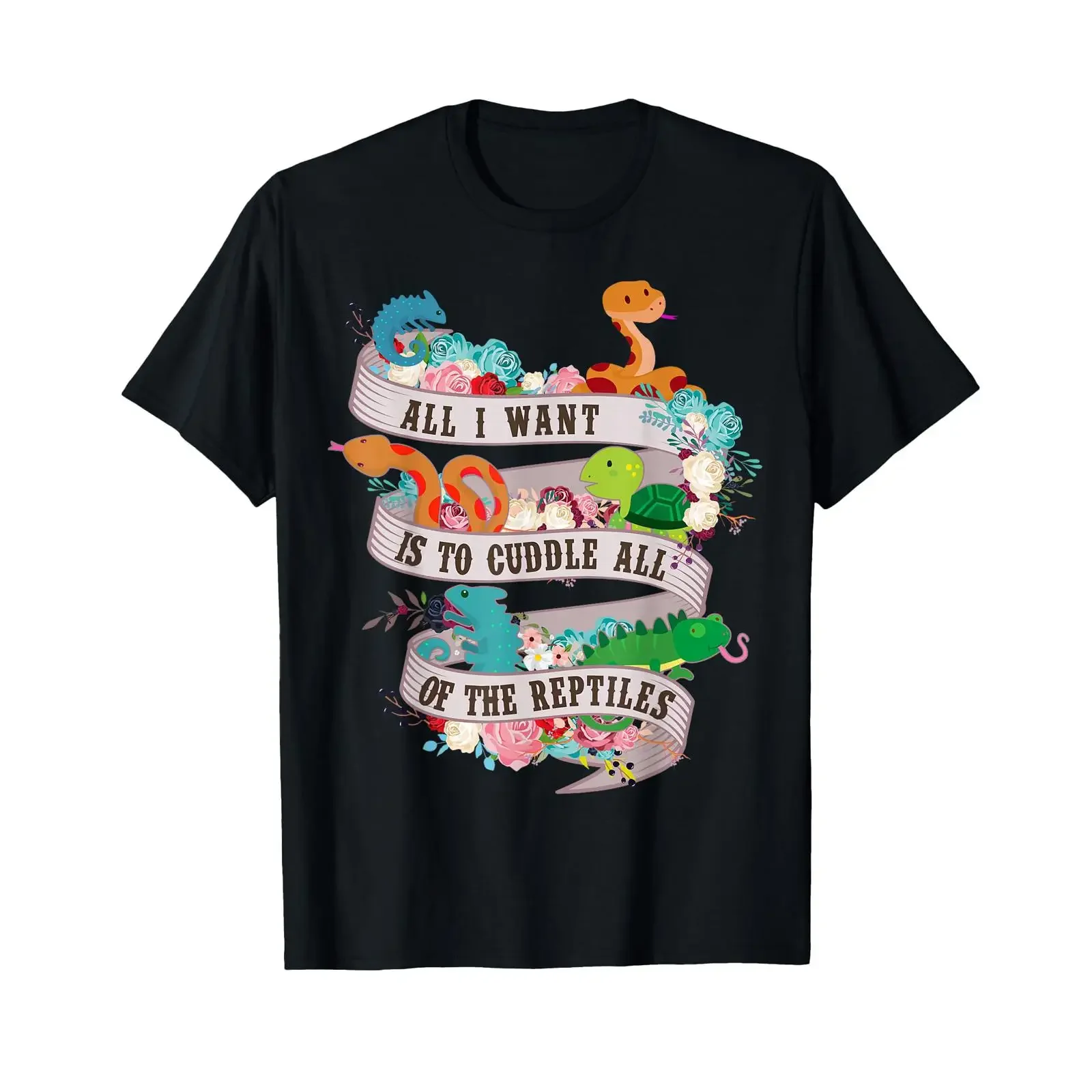 All I Want is to Cuddle of The Reptiles Lover T Shirt vintage Washed Stretched Slightly Versatile graphic Breathable Stylish