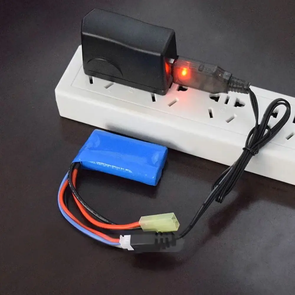 Carregador USB Lipo Li-ion Battery, 7.4V 1000mA, XH-3P, Brinquedos RC, Aeronave, Carro, Robô, Helicóptero, Carregamento Indicador LED