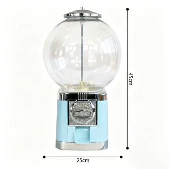 Round Gachapon Machine - 45cm Height Capsule Vending Machine - 8 Vibrant New Colors - Customizable Coin Mechanism for Currency