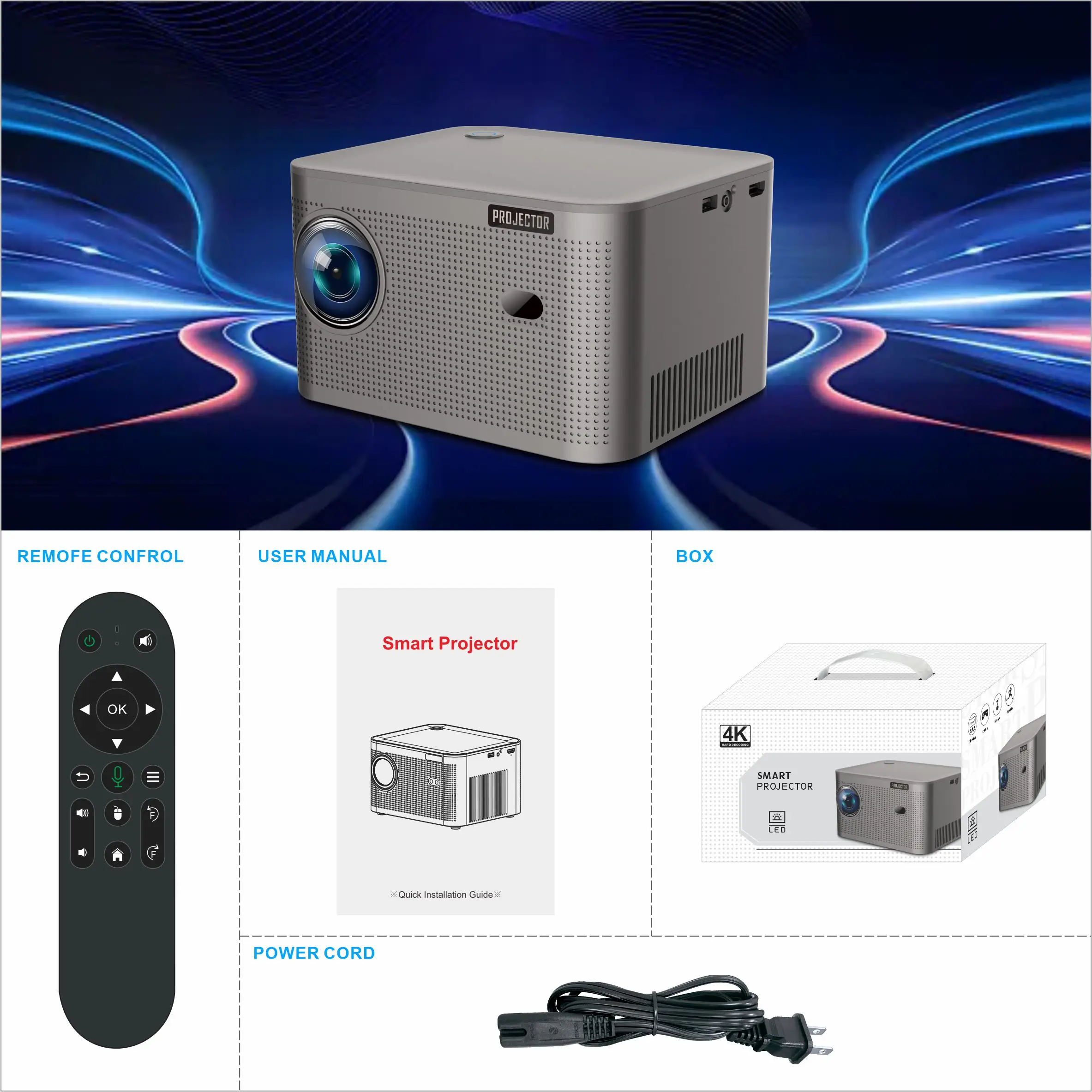 Magcubic Echter 1080P Native HY350 Autofokus Android 11 4K Wifi6 580ANSI H713 2+32G Sprachsteuerung BT5.0 Heimkino-Projektor – Detail 22