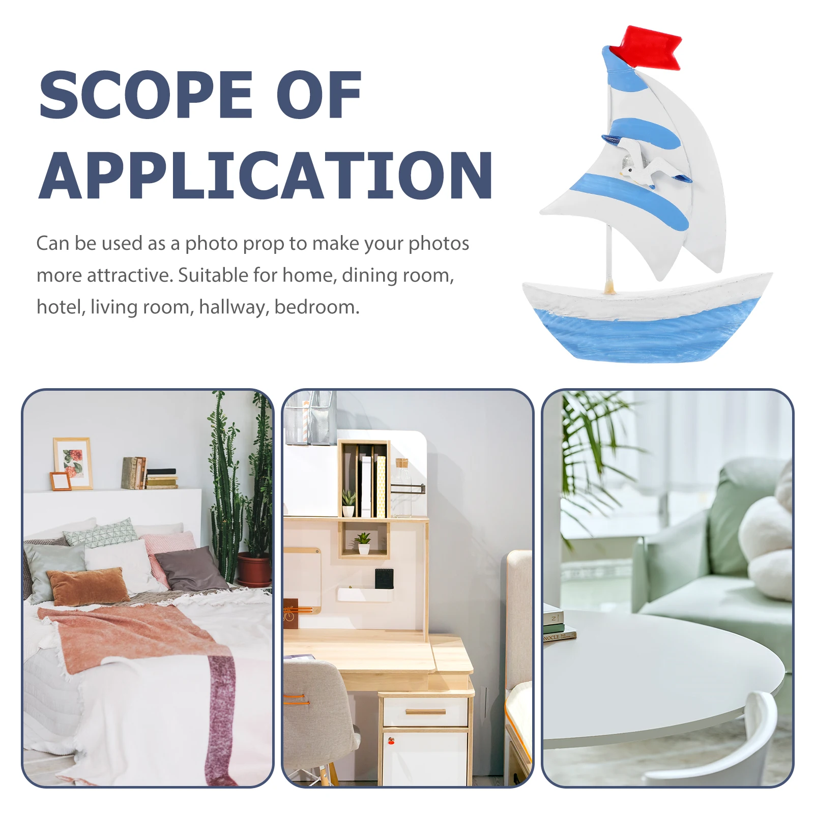 

Wooden Miniature Model Home Boat nament Office Craft Beach Sailboat Model House Wooden Sailboat Decoration Accessories