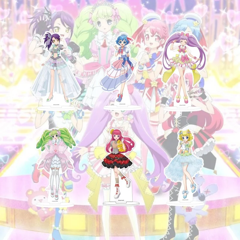 Figura Acrílica de PriPara Anime, Laala, Manaka, Mirei, Minami, Sion, Todo Aroma, Kurosu, con Soporte y Llavero, 15 cm