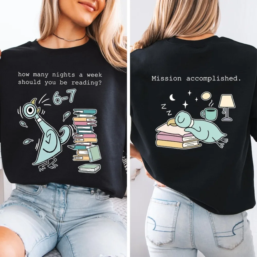 كم ليال في الأسبوع يجب أن تكون قراءة 6-7 البلوز رياض الأطفال المعلم هدية قميص التصميم الإبداعي المرأة تي شيرت غير رسمي