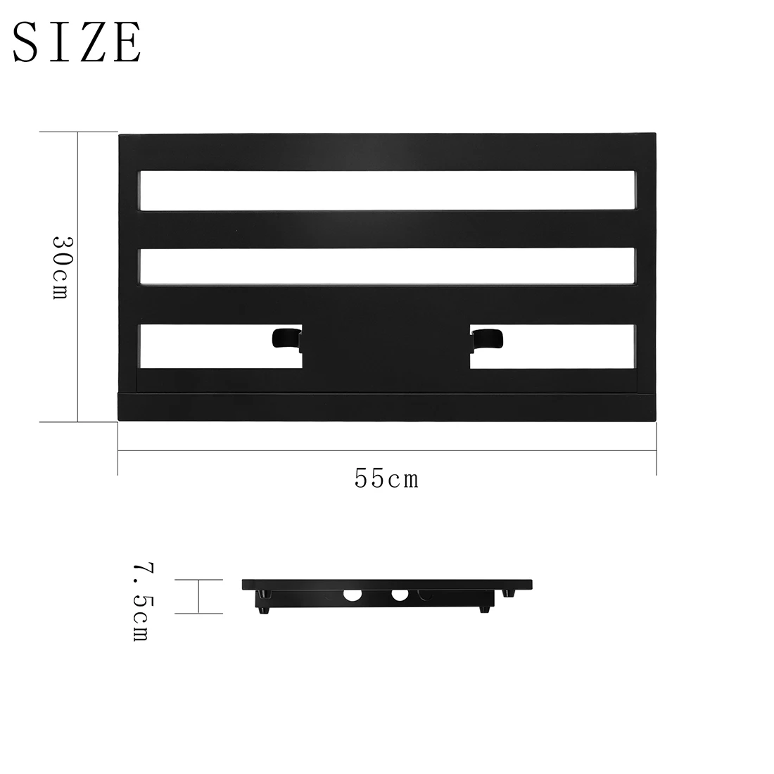 JOYO RD-B2 Aluminum Pedalboard with Hook & Loop Tape Lightweight Effect Pedal Board Non-Slip Rubber Feet for Guitar/Bass