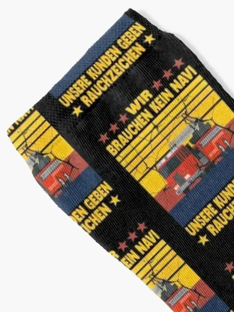 Wir brauchen Kein Navi Feuerwehrmann Feuerwehr Socks floor snow men cotton high quality anti slip football Socks Man Women's