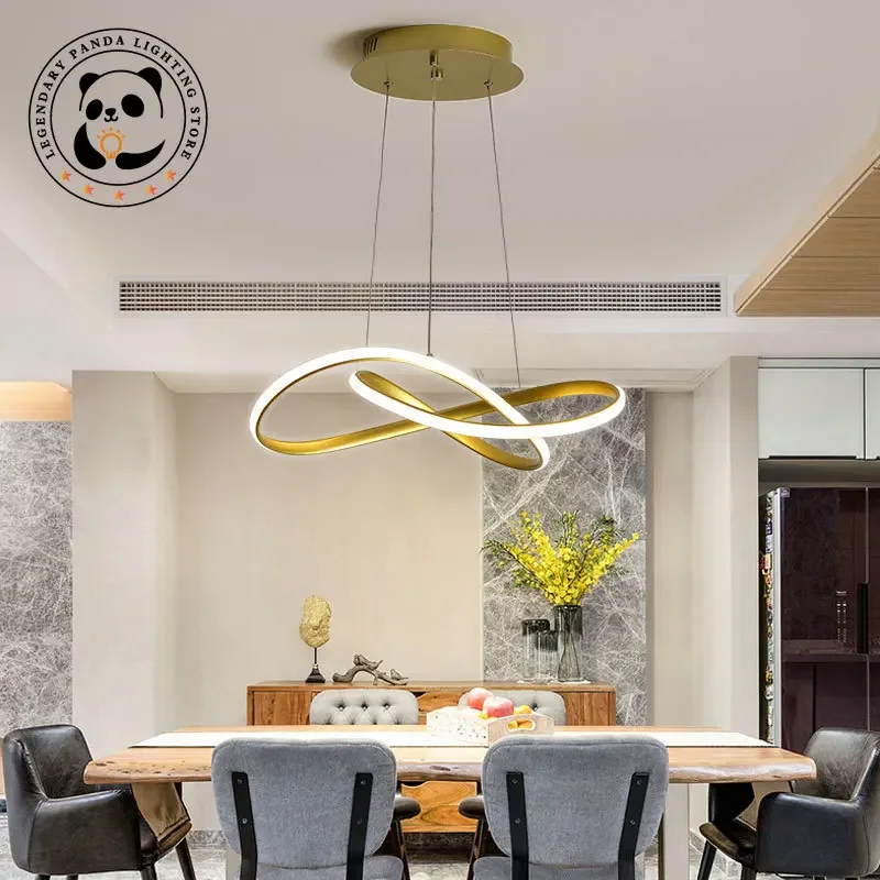 Modern Personality Pendant Lamps Creativity Metallic Luster Restaurant Living Room Hotel Bar Art Decoration Ceiling Chandeliers