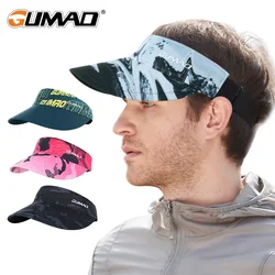 Summer Hat Men Outdoor Running Hiking Tennis Golf Beach Absorbent Breathable Sports Headband Empty Top Sun Protection Visor Caps