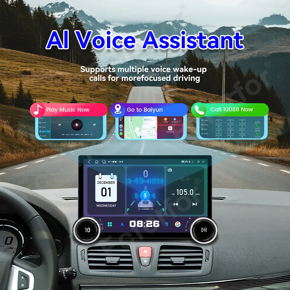 New Upgrade 11.5 Inch Full HD Touch Screen Android 15 Stereo Wireless CarPlay GPS Navi Car Radio For Renault Megane 3 2009-2014