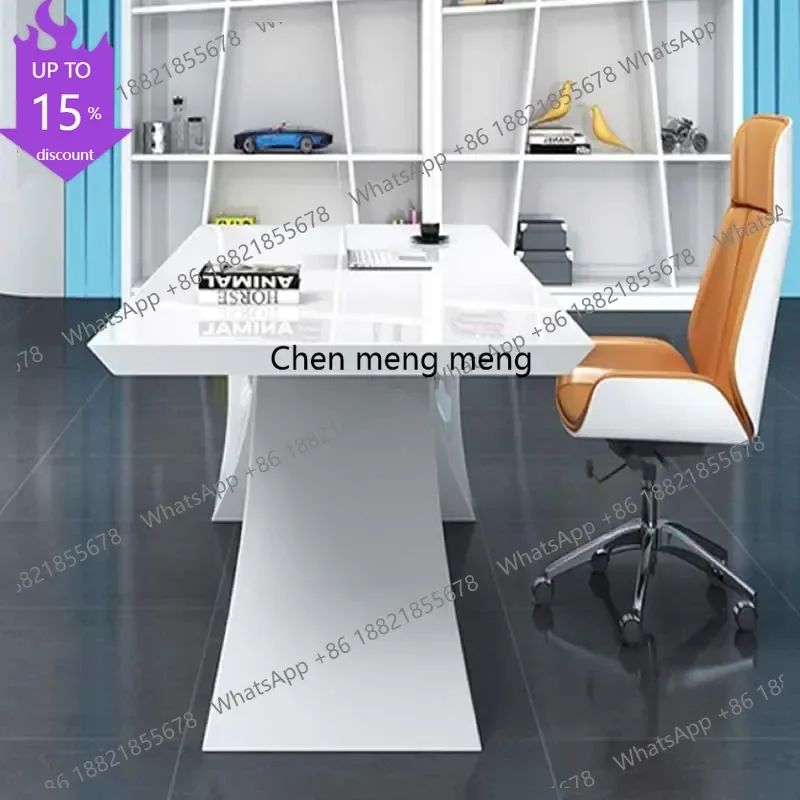 G153 White Gaming Office Desk Large Household Luxury Laptop Computer Office Desk Corner Executive Writing Mesa Ordenador Furnitu