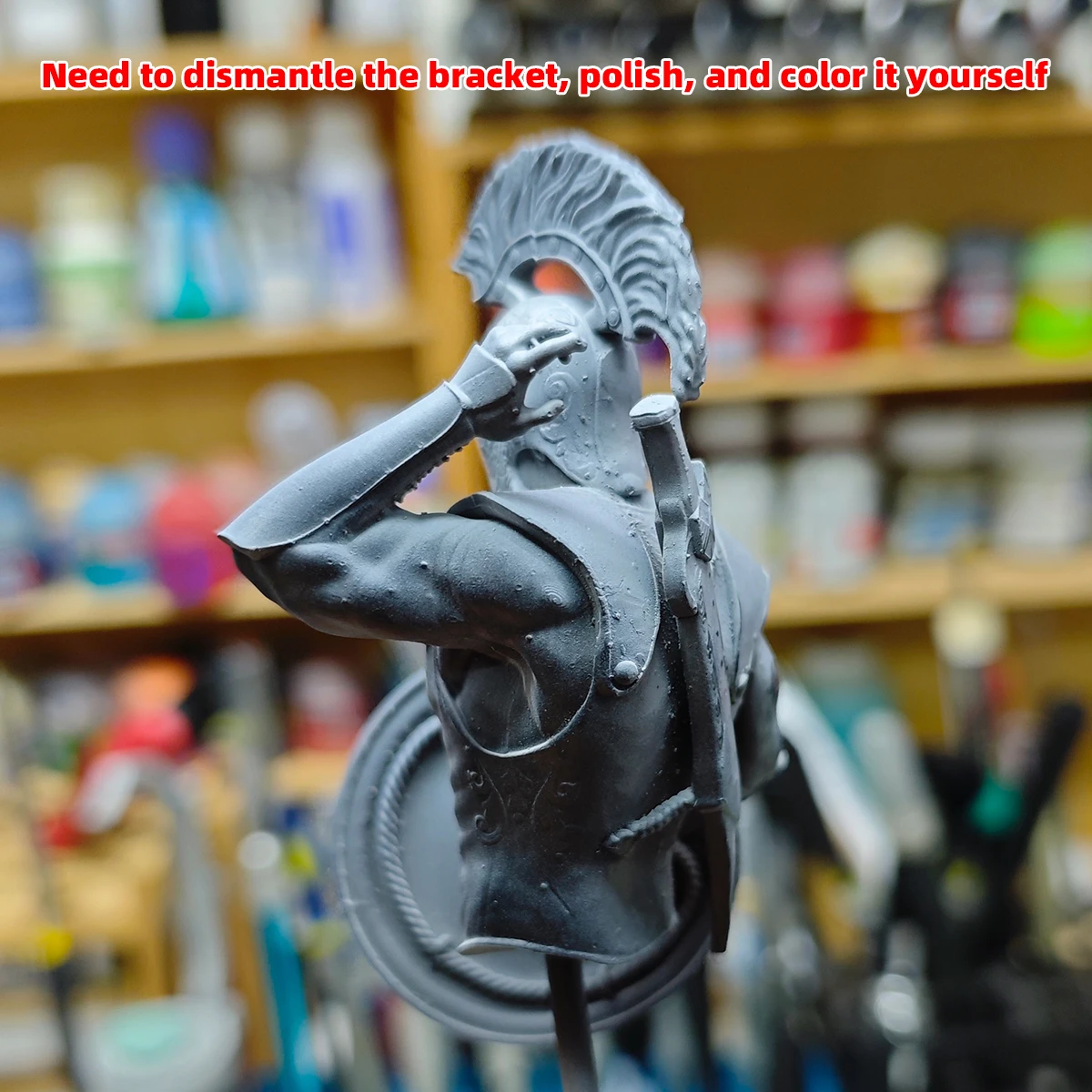 Mittelalter Europa Rom Gladiator Soldat Krieger Skulptur GK Garage Kits Figuren Modell Plastik Maßstabsgetreue Modellbausätze 9/12cm – Detail 2