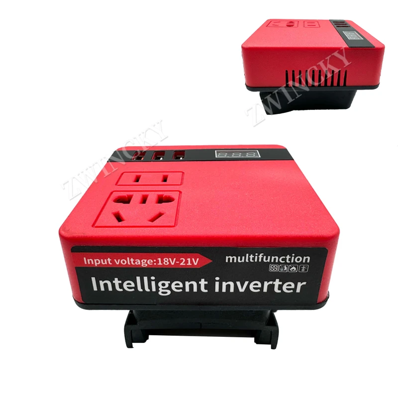 

Power Inverter Generator for Milwaukee 18V Battery 220V Portable Power Station with 3 USB Battery Inverter Charger Adapter