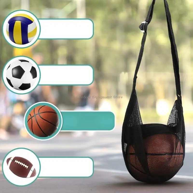 

Portable Nylon Mesh Ball Bag for Basketball, Football, Volleyball, Tennis