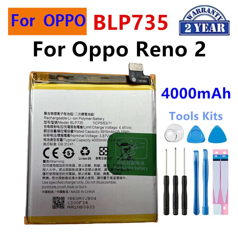 BLP819 BLP779 BLP737 BLP735 BLP717 Batería para OPPO Reno 5 5Z 4Z 4G 5G Reno 2F 2Z Reno Z 2 OPPO A93 F17 Pro Baterías de teléfono 5