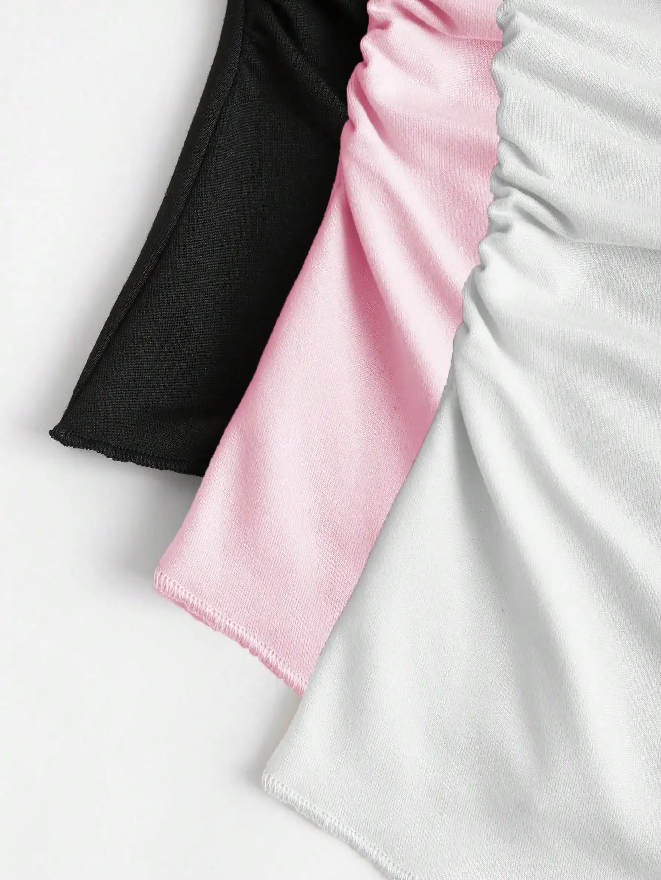 طقم توب نسائي كاجوال بظهر متسابق بلون سادة مكون من ثلاث قطع #5