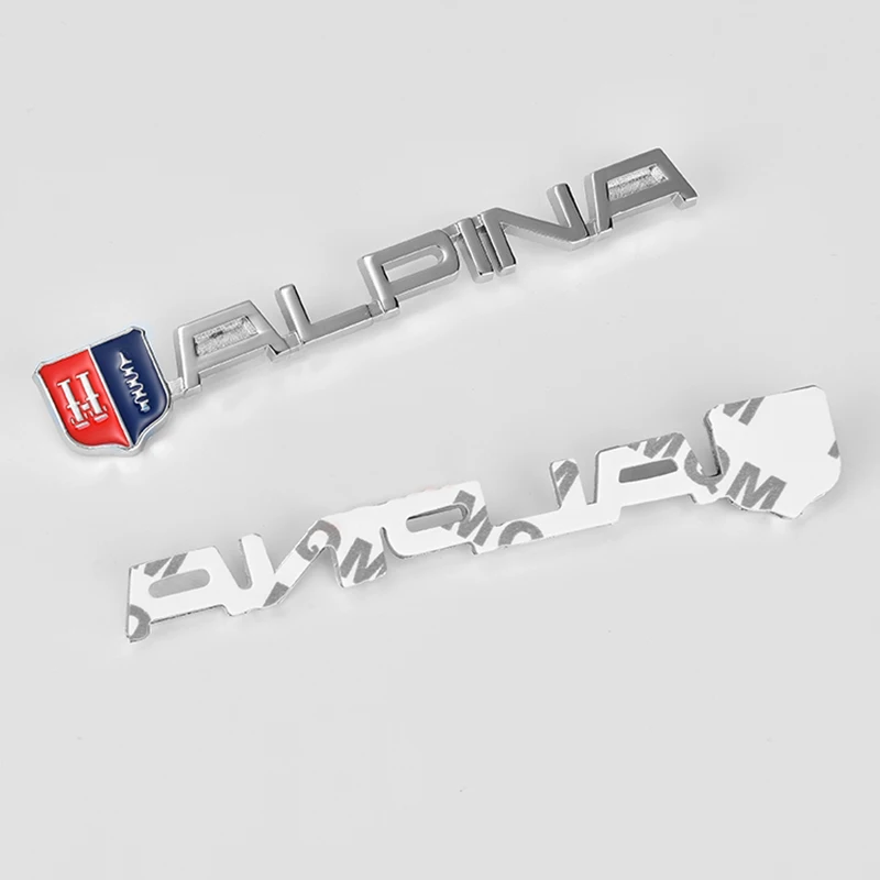 1Pcs 3D Metal ALPINA Emblem Badge Car Sticker Accessories For BMW X5 X1 E46 E90 E60 F10 F30 E39 E36 F20 E87 E92 F31 E30 G30