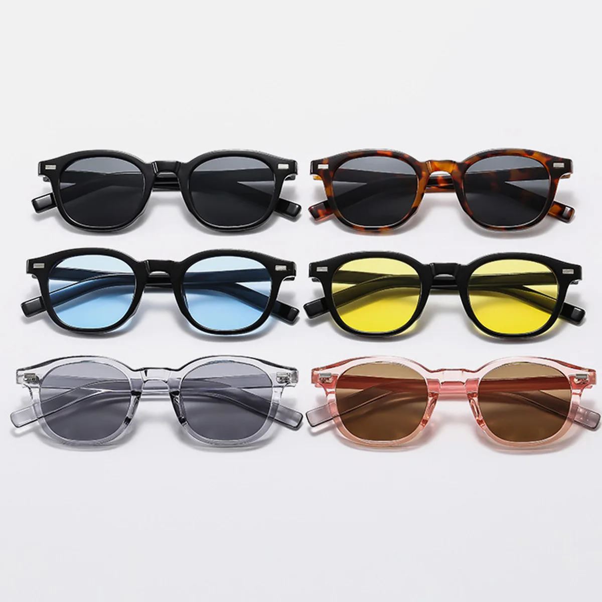 Okulary przeciwsłoneczne Canbe Cross-border Square, modne, luksusowe, damskie i męskie, retro, czarne oprawki, UV400m, okulary z ozdobnymi elementami.