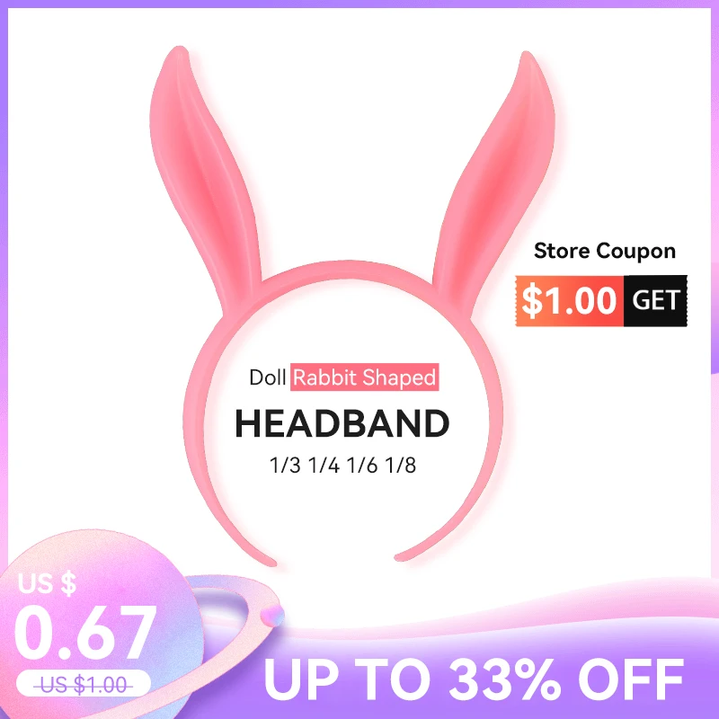 

Hot! 1PC Doll Rabbit Cat Shaped Headband Embryo DIY Parts 1/3 1/4 1/6 1/8 for Doll Accessory