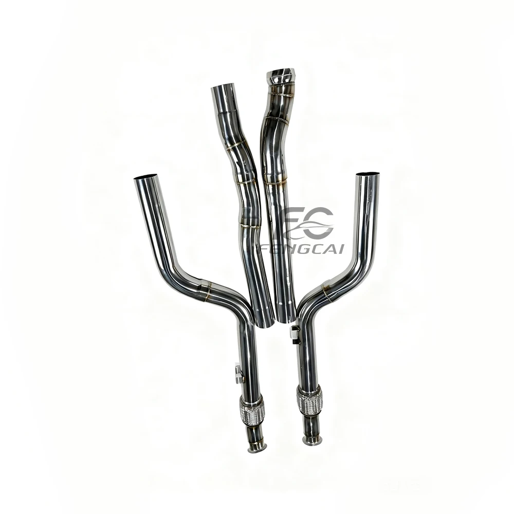 High-performance Exhaust Middle Pipe for Mercedes-Benz GLC43 C43 AMG W205 2020-2022stainless Steel Straight-through Exhaust Pipe