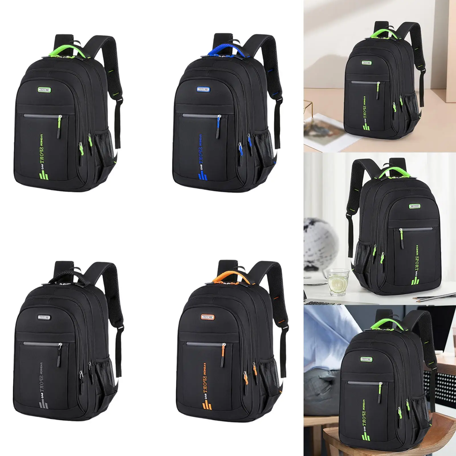 Laptop Backpack Nylon Compartments Water Resistant Multipurpose Rucksack for Business Travel Work Weekender Outdoor Sports