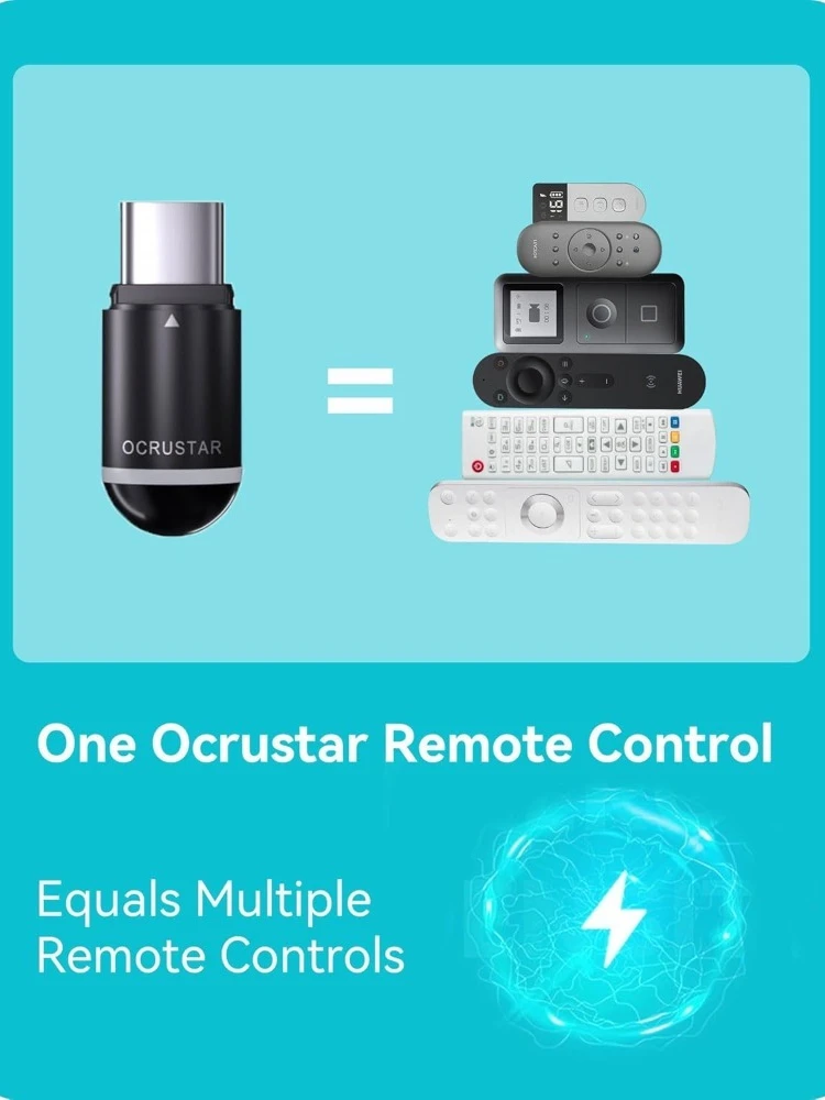 Universal Remote Control Adapter for Phone, [MFi Certified] Smart IR Blaster for TV/AC/DVD/STB Work with IOS/Android (USB-C)