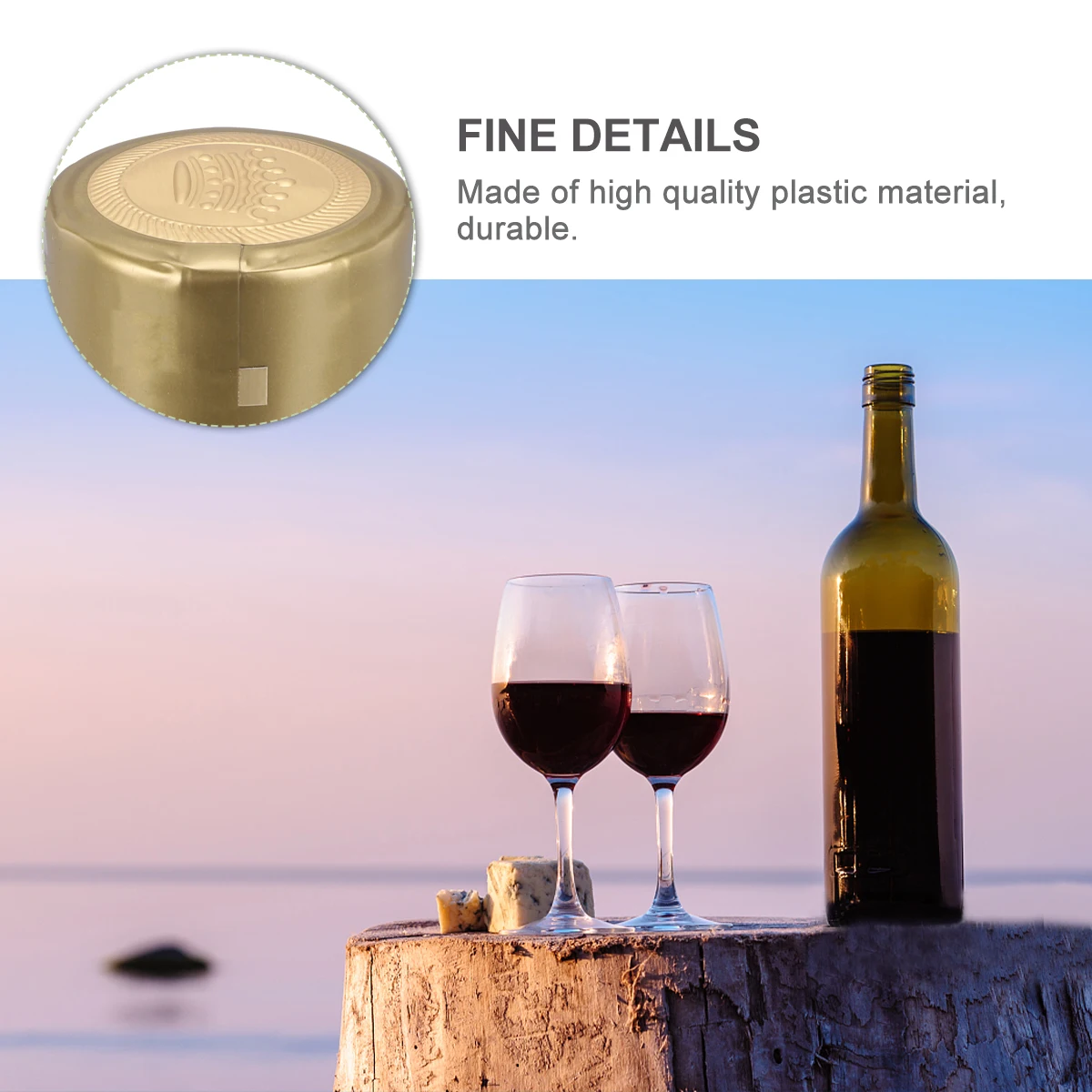 

50Pcs Wine Bottle Caps Heat Shrink Sealing Cap Flexible Material Close Fit No Gaps Home Made Wine Commercial Look