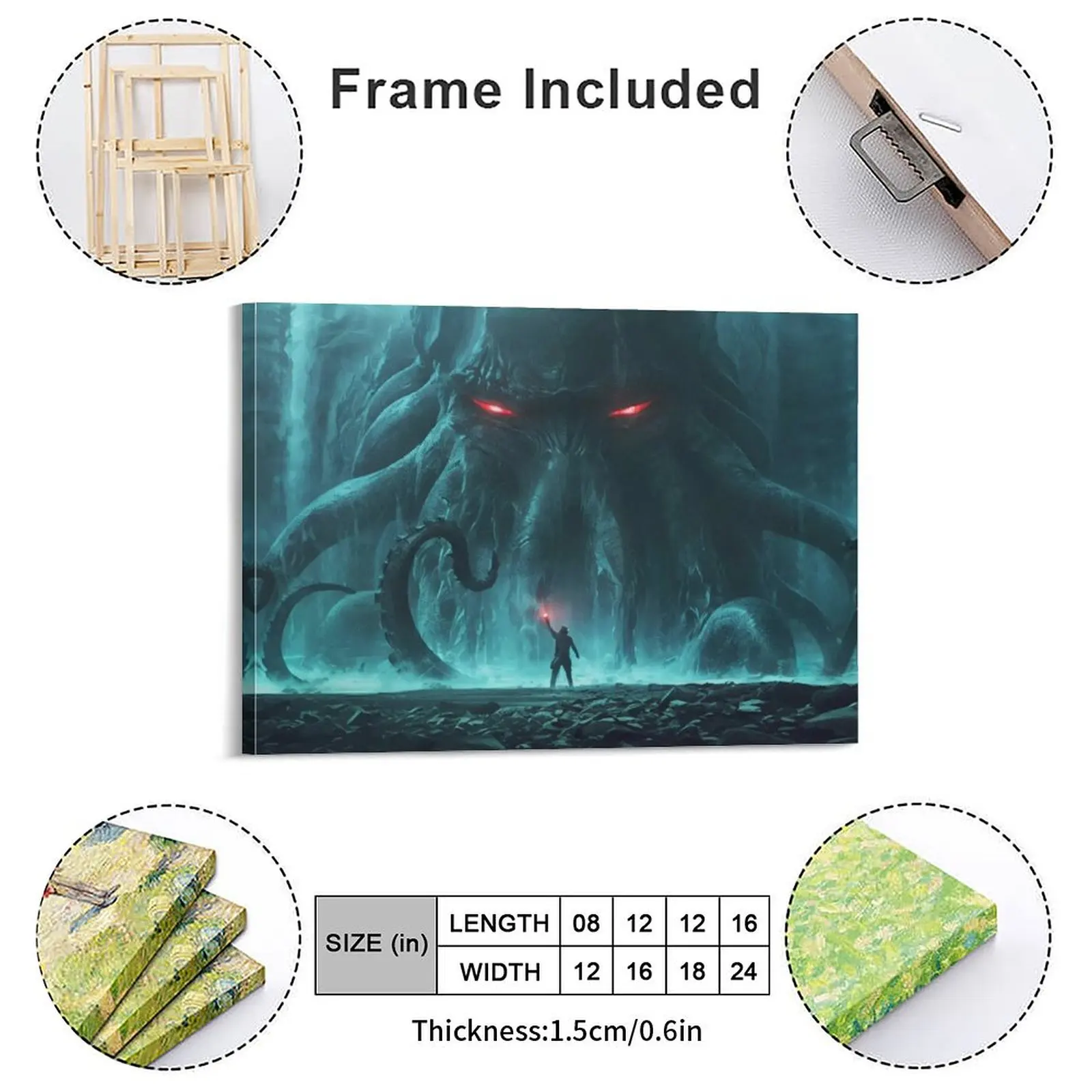 Cthulhu Awakening Canvas Paintings pub pub Garage Custom Plaques Tin sign Posters