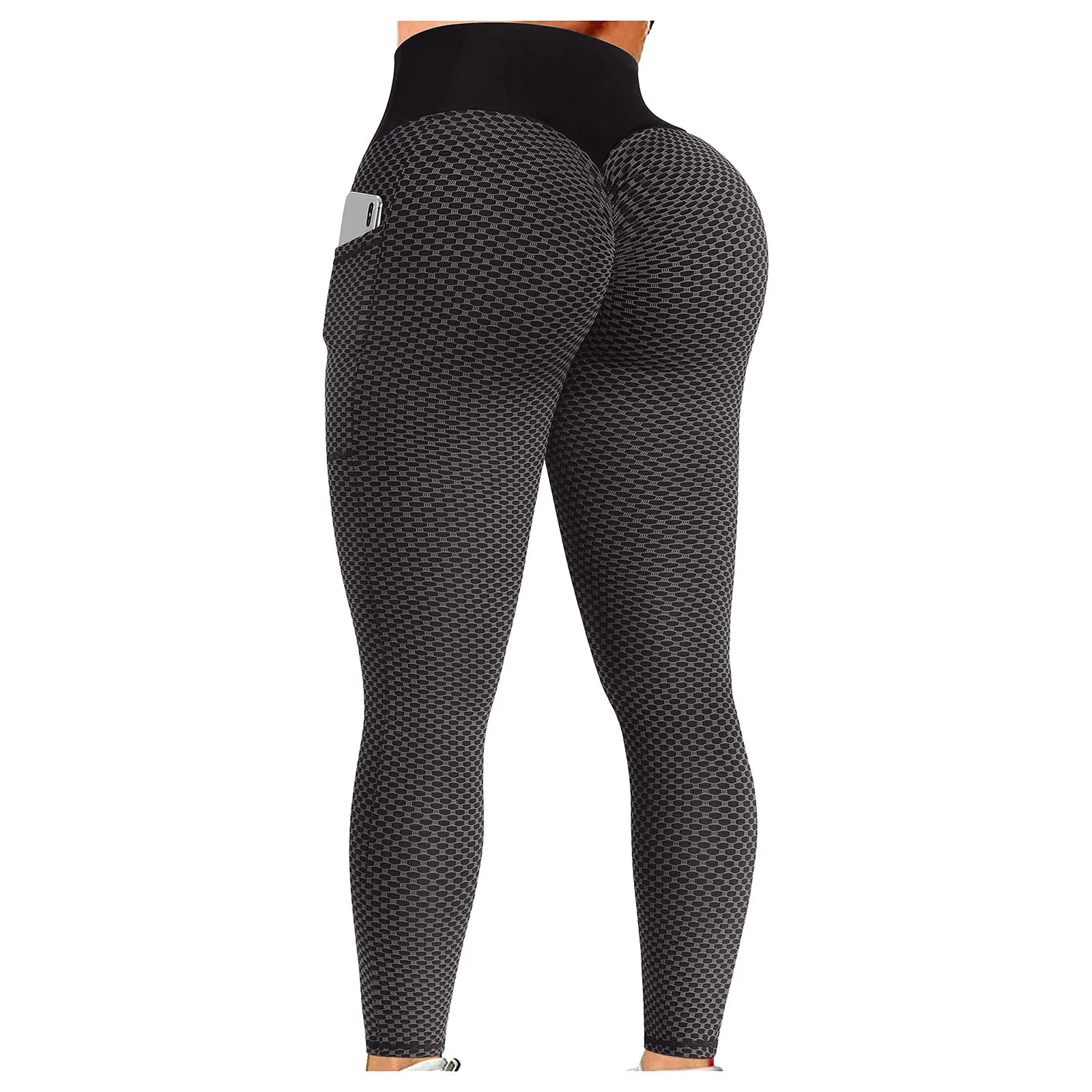 Celana Yoga atletik wanita, celana ketat warna Solid, celana Yoga pinggang tinggi, celana Fitness lari, celana latihan angkat gelembung, celana wanita Legging atletik