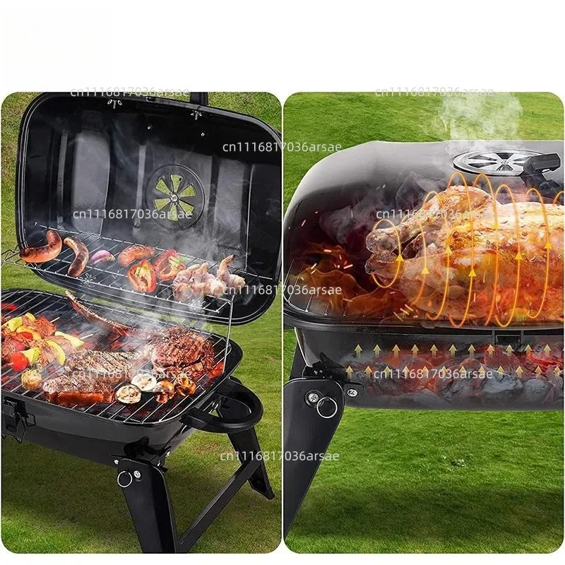 Garden Small BBQ Carbon Grill BBQ Grill Outdoor Camping Household Portable Folding Charcoal BBQ Grill