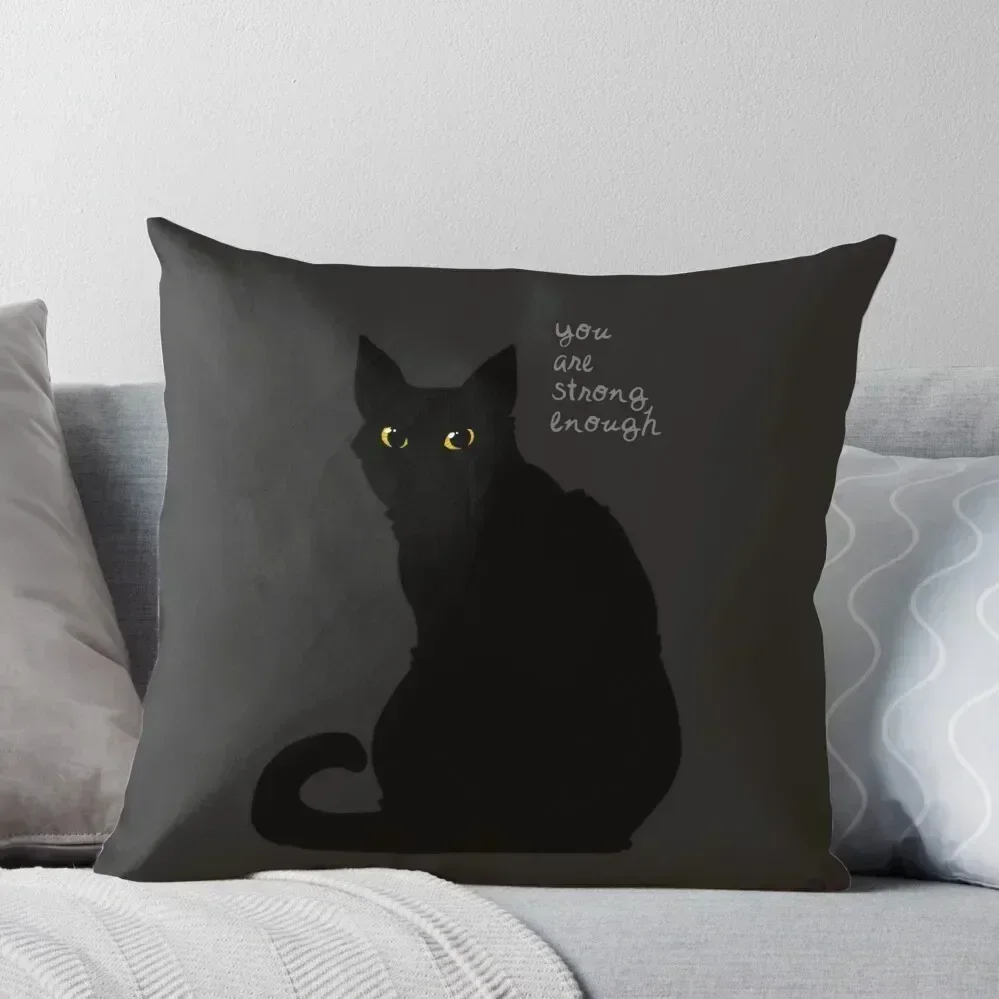 Strong Enough Cat Throw Pillow Christmas Pillow Ornamental Pillow Christmas Covers For Cushions