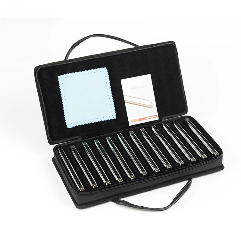24-Hole professional harmonica 12-tone hardcover combination 2403 harmonica set