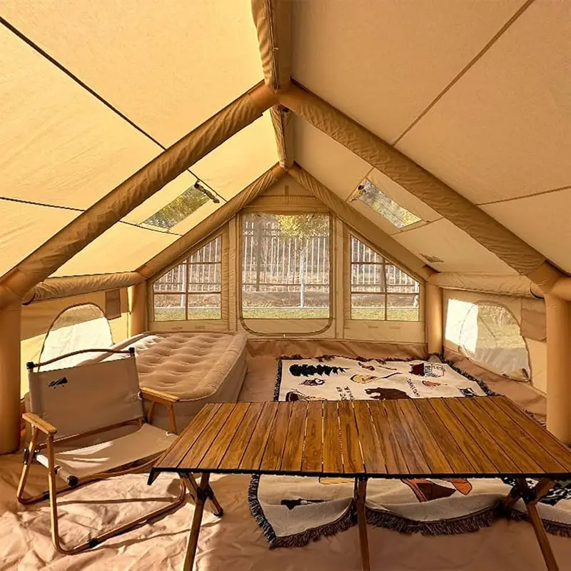 

Luxury 4-Season Self-Inflating Inflatable Camping Tent New Arrival Waterproof Oxfordand PVC Fabric for Outdoor Camping