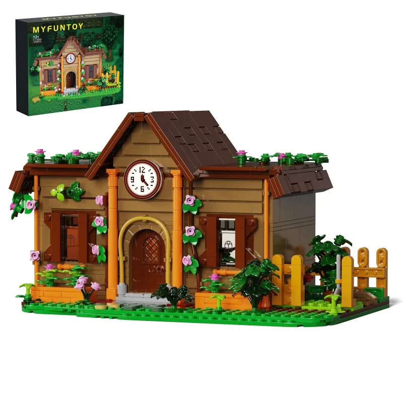 1042PCS MOC construction game series assembled Stardewed creative garden house model game building blocks toy boxed holiday gift