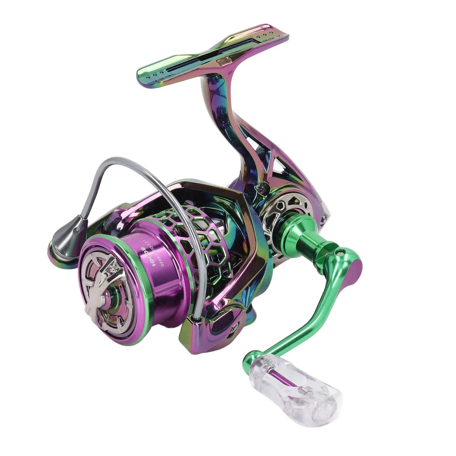 

High 5.2:1 Carbon Fishing Reel with Hollowed Line Cup & Screw-in Rocker Arm for freshwater Angling