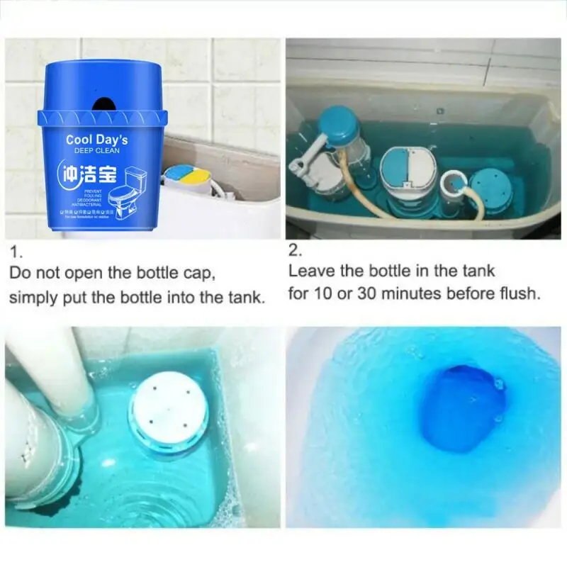 Automatic Toilet Bowl Powerful Cleaner Stain Remover Flush Bottled Deodorant Solid Cleaner Toilet Tank Bathroom Cleaning Tools