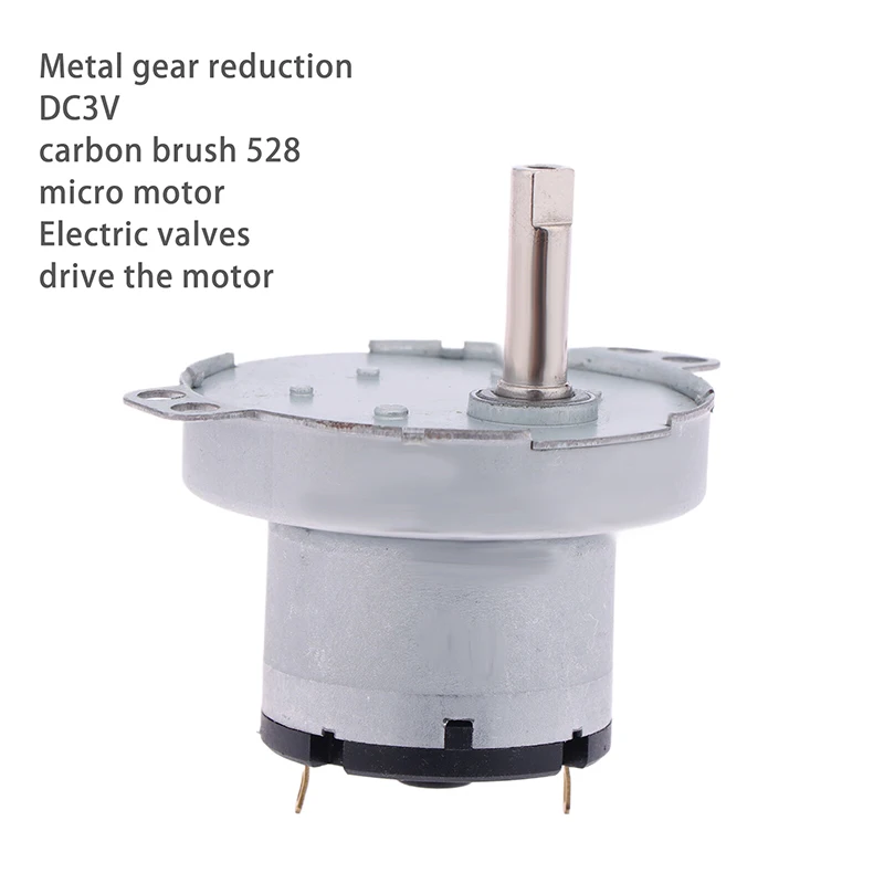 DC 3V 46RPM Slow Speed Large Torque Micro RK-528 Gear Reduction Motor DIY Robot Valve Mini 49MM Gearbox Gear Motor