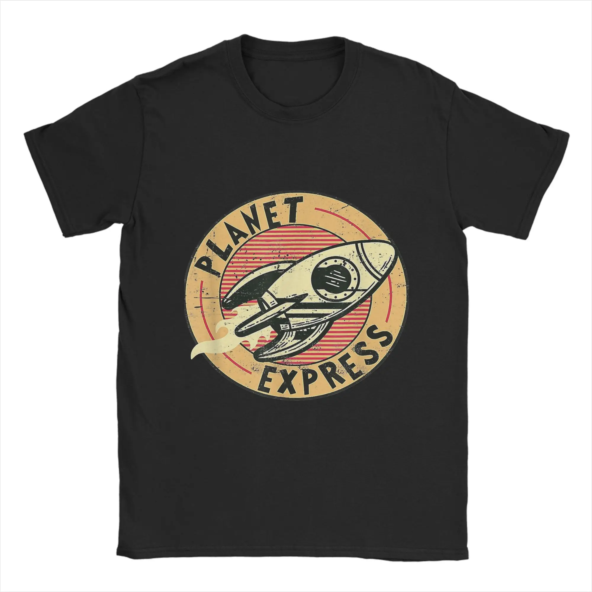 Men T-Shirt F-Futuramas Novelty Cotton Tees Short Sleeve Planets Express  T Shirt Round Neck Clothes Party