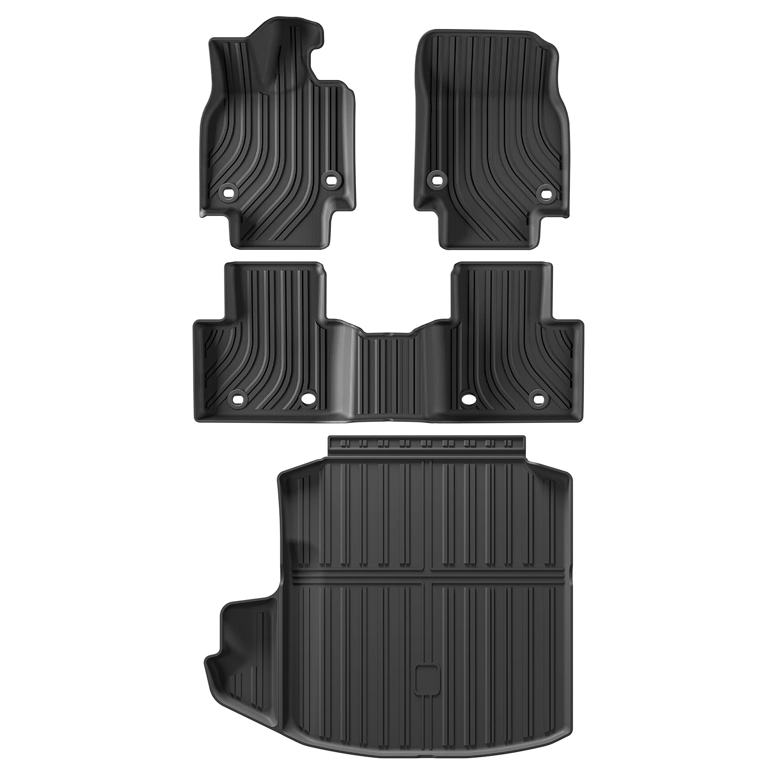 Fußmatten für Toyota Crown 2023 2024, Kofferraummatte, TPE 3D-Fußmatte, Schwarz, Linkslenker – Detail 7