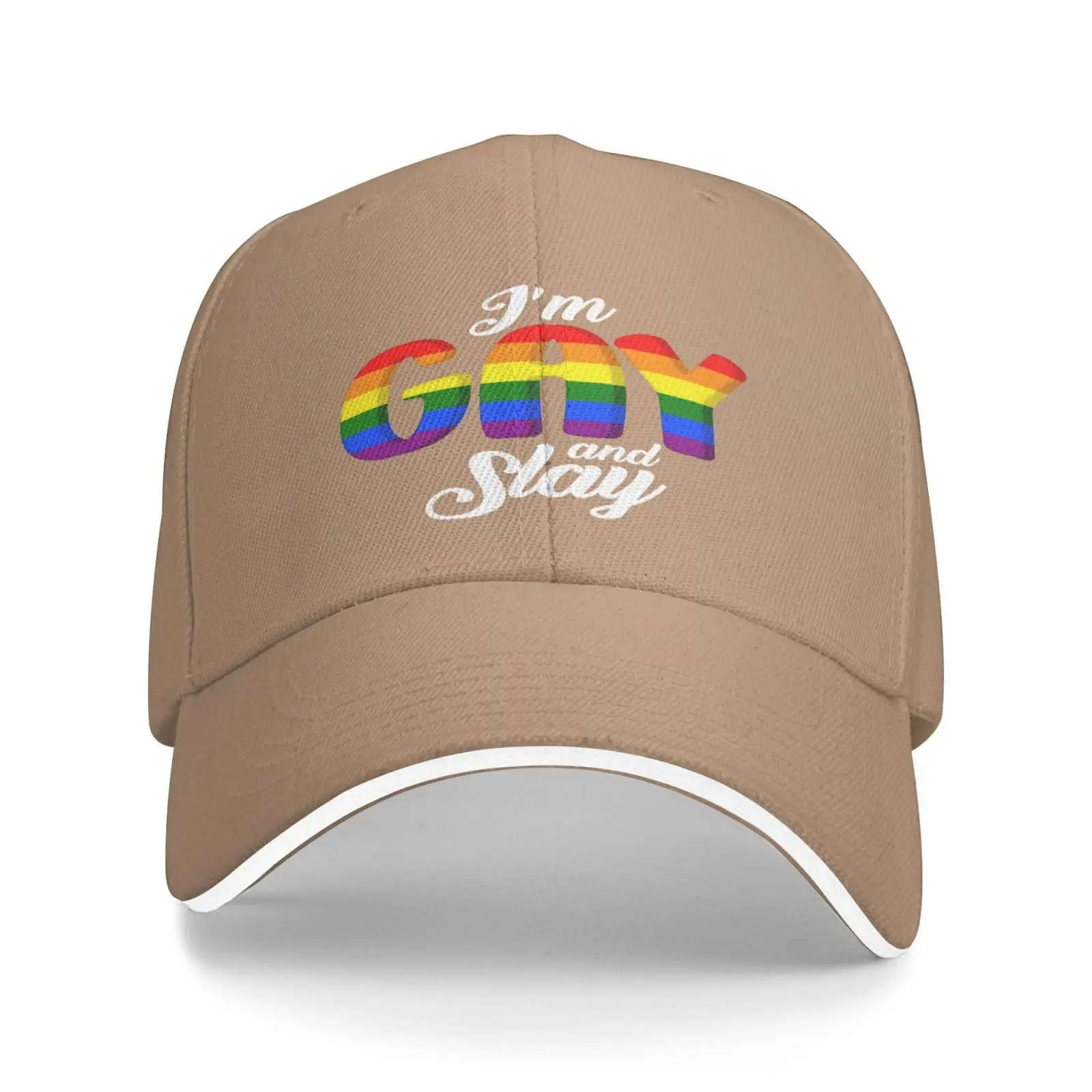 

I'm Gay and Slays Hat Lgtbq Gay Pride Baseball Cap for Men Women Trucker Hats Funny Caps