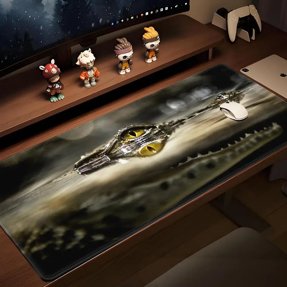 

XXL Crocodiles Mouse Pad Computer Laptop Wildlife Animal Keyboard Mouse Mat Large Mousepad Keyboards Gamers Decoracion Desk Mat