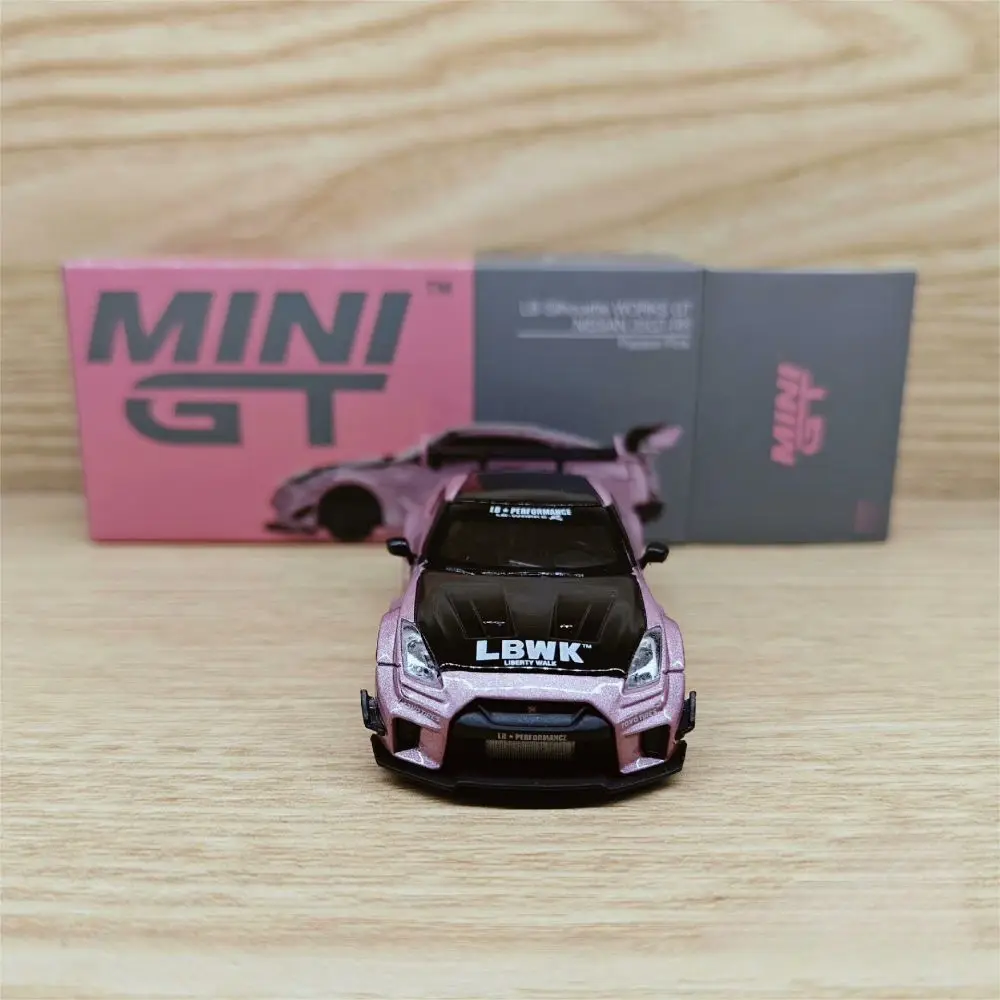 TSM Mini Gt 1/64 #418 NISSAN 35GT-RR Ver.2 Passion Pink LB-Silhouette WORKS  Die-cast Alloy Car Model Collection Display Gift