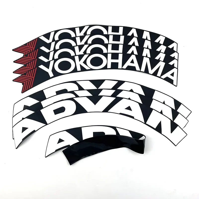 Auto Car Stickers 3D Tyre Letterings PVC Wheel Sticker for Motorcycle Universal Car Tuning Decals Logo For YOKOHAM ADVAN