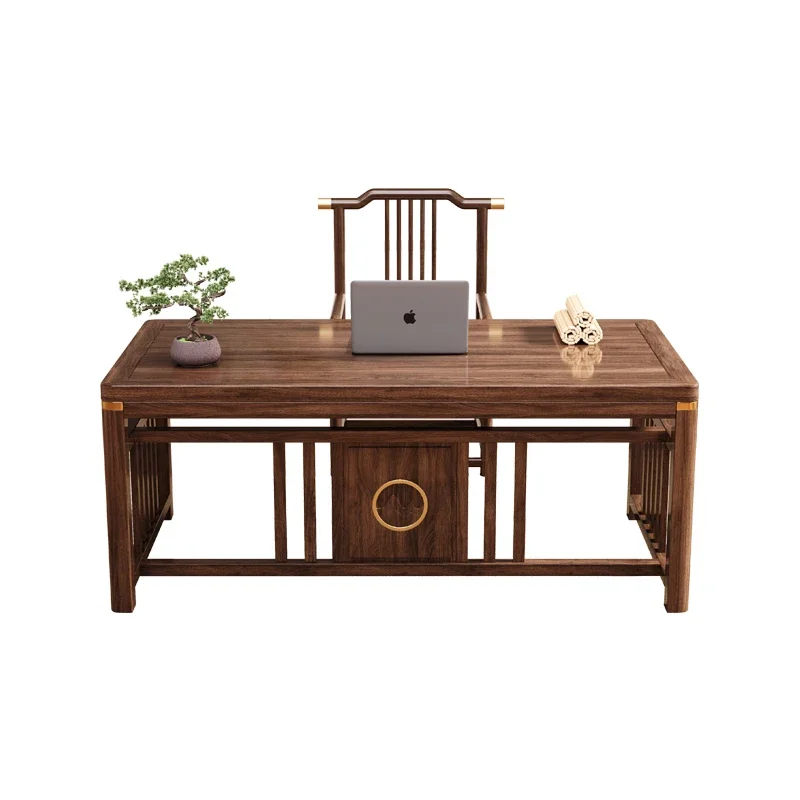 

Solid wood desk Ebony Chinese calligraphy table Simple writing desk Sinology painting table