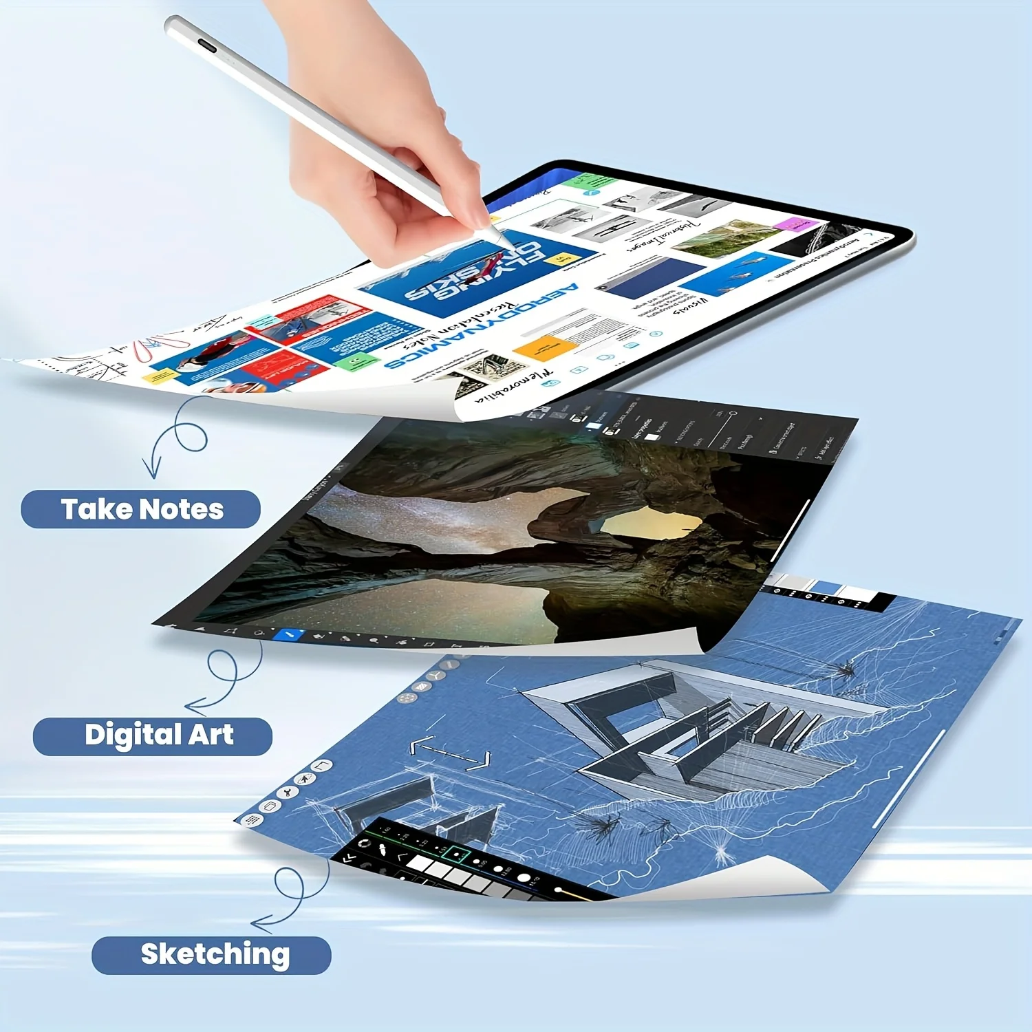 

Capacitive Pen For Samsung pad Galaxy Tab A9 S9 FE+ A7 A8 S6 P610 X202 S7 Screen Touch Pen For Huawei Xiaomi Android Lenovo