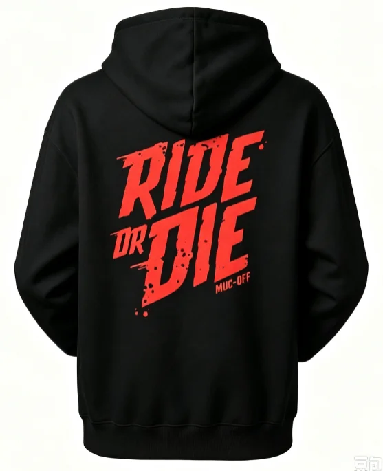 2026 Men Aggressive Graffiti Letter Graphic Hoodie Grunge Splatter Text Back‑Print Black Drawstring Pullover Sweatshirt