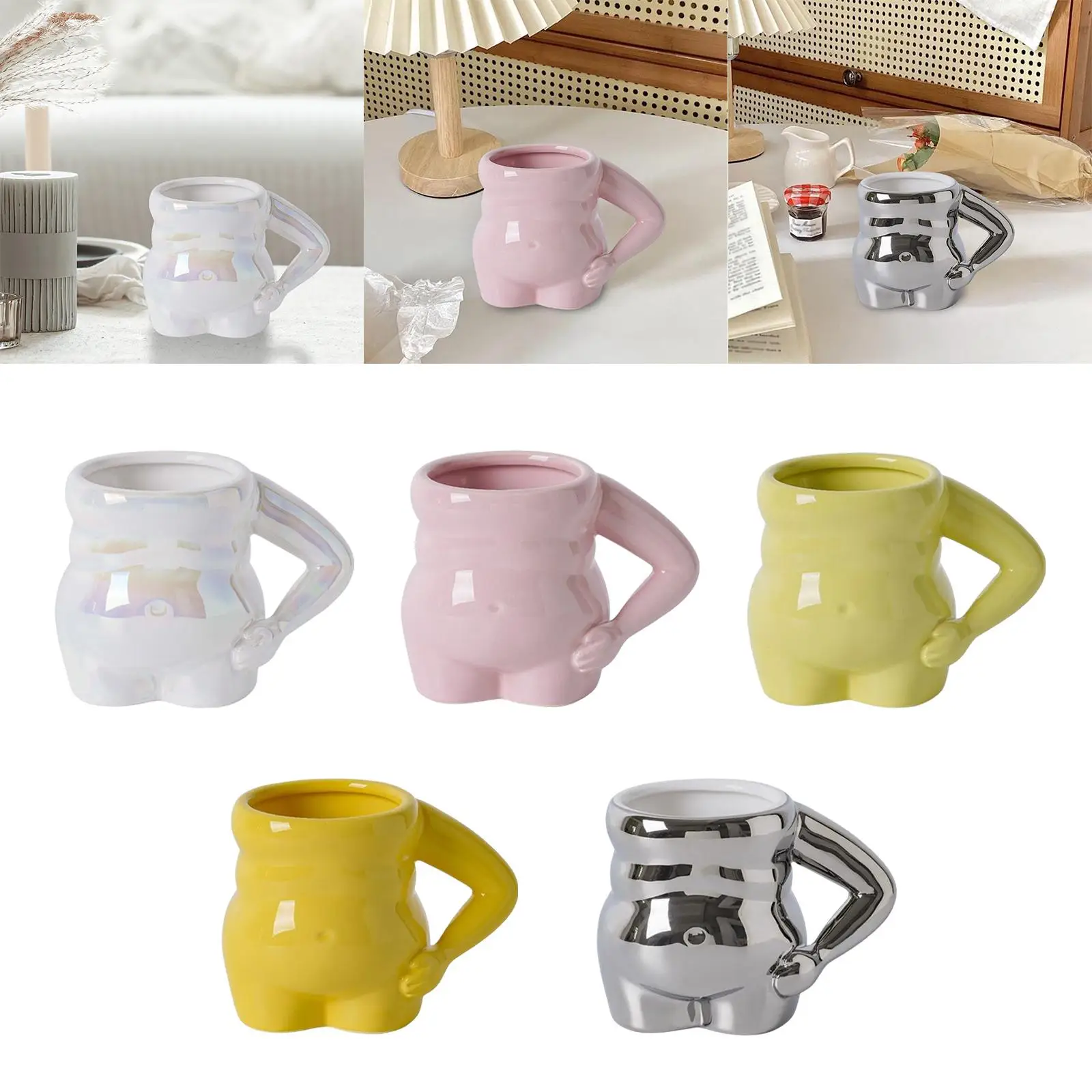 

Чайная кружка на животе, уникальная 400 мл, креативная фарфоровая кофейная чашка с ручкой, дорожная кружка для овсянки, декор стола, офисный кофе, молоко