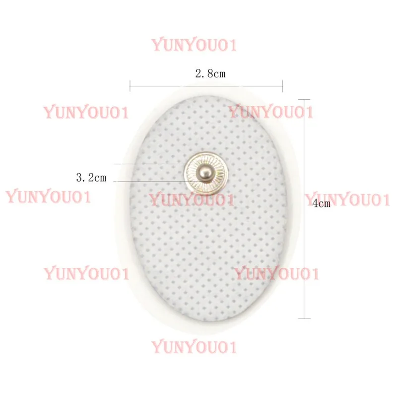 3.5MM Button Type MINI Small Elliptical Electrode Sheet Non-woven Electrode Patch Massager Sticker Self-adhesive