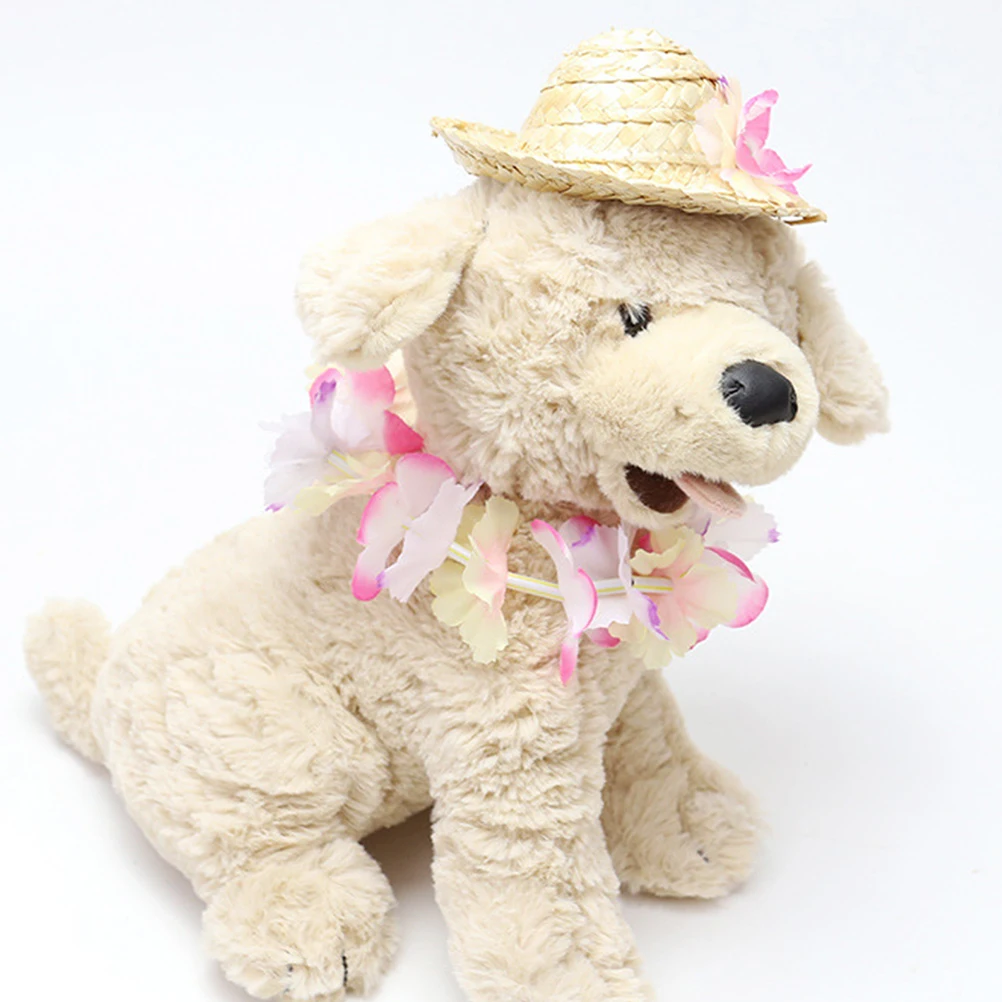 

Accessories Pet Vacation Clothing Mother Dog Hat Straw Valentine's Day Headband