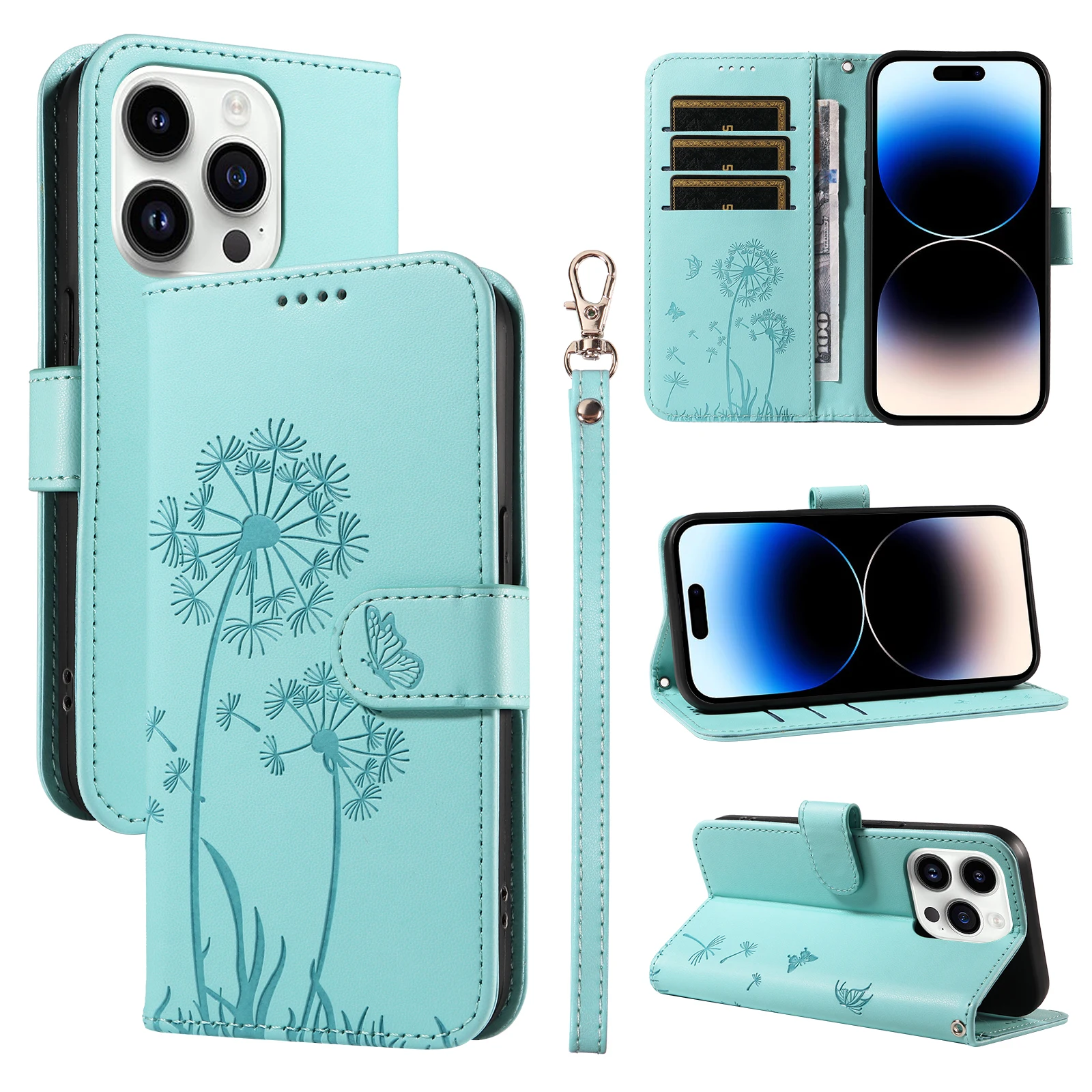 

Suitable For All Models of iPhone 14 15Plus Promax Phone Case Adopts a Single Folding Process And Practical Hanging Rope