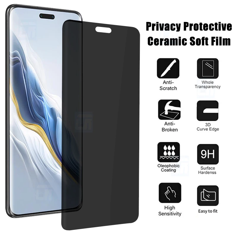 3D Curved Ceramic Soft Film For Honor Magic 6 5 4 Ultimate Privacy Screen Protector For Honor X9a X40 X50 Pro X50 GT Not Glass