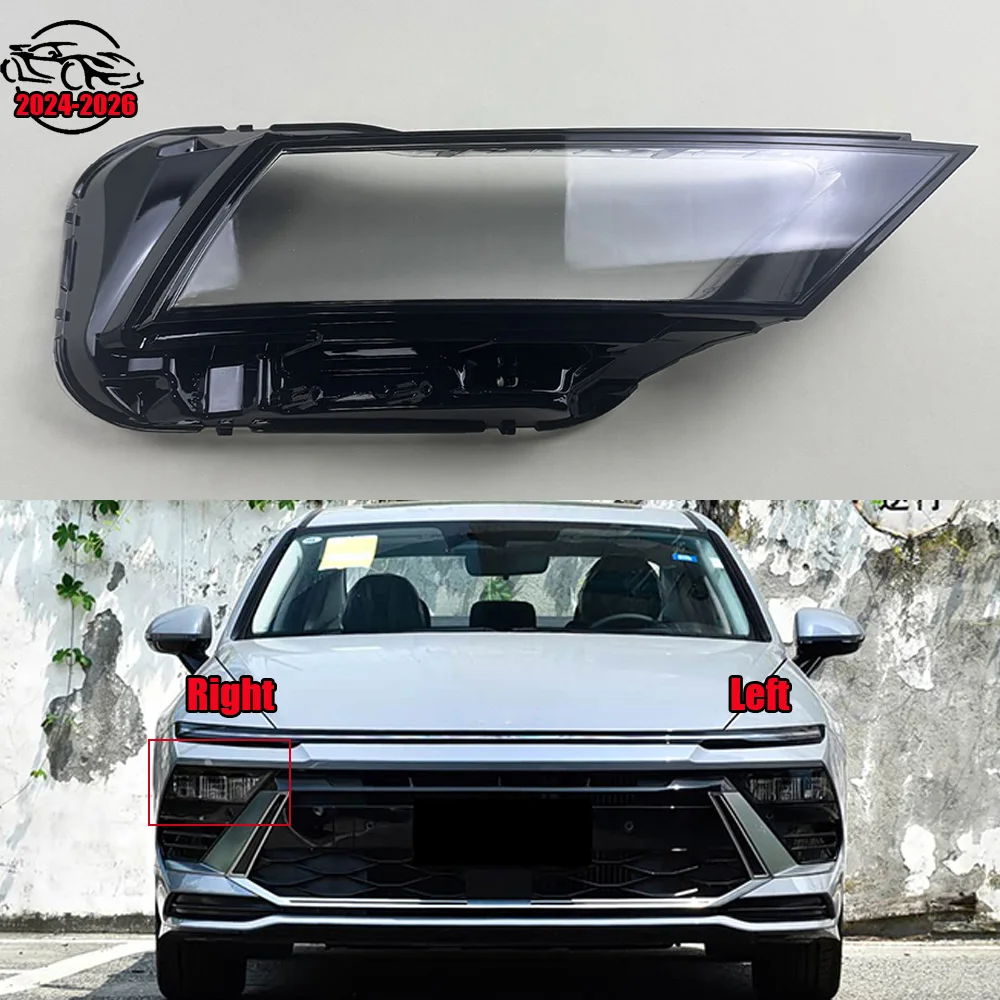 

For Hyundai Sonata 11th Gen 2024 2025 2026 Front Headlamp Cover Transparent Lampshade Headlight Shell Lamp Shade Plexiglass
